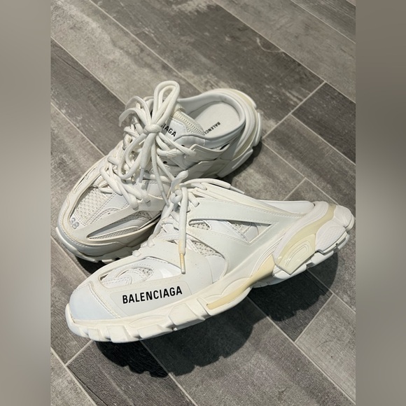 Balenciaga track mules white EU 38 US8 - Picture 1 of 6